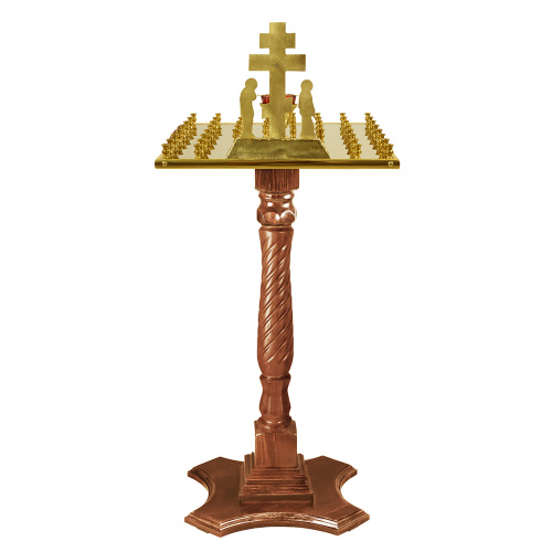 Панихидный стол на 50 свечей "Костромской", цвет "кипарис", колонна, 50х50х95 см фото 10