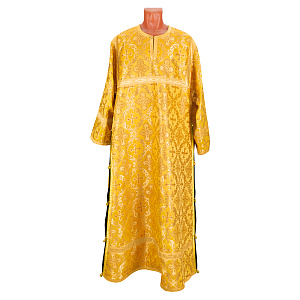 Стихарь алтарника желтый, церковный шелк (размер 50, 185 см, без подклада)