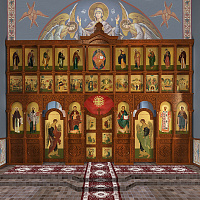 Иконостас трехъярусный (г. Волгоград), цвет "кипарис", 515,6х320,4х16,8 см