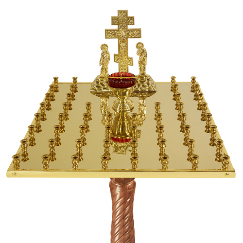Панихидный стол на 50 свечей "Костромской", цвет "кипарис", колонна, 50х50х95 см фото 7