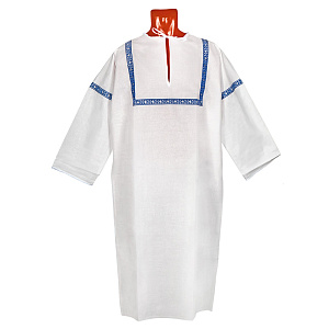 Рубашка для крещения мужская белая из плотной бязи, размер в ассортименте (размер 52)