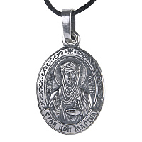 Образок мельхиоровый с ликом преподобной Марины Берийской, серебрение