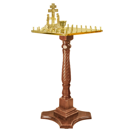 Панихидный стол на 50 свечей "Костромской", цвет "кипарис", колонна, 50х50х95 см фото 2