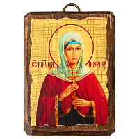 Икона великомученицы Марины (Маргариты) Антиохийской, под старину, 6,5х9 см