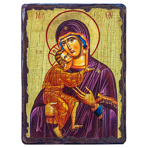 Икона Божией Матери "Феодоровская", под старину №3 (17х23 см)