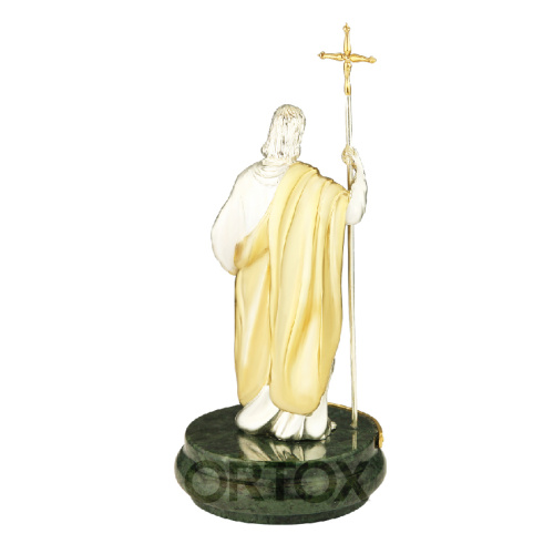 Статуэтка на мраморе "Иоанн Креститель" из ювелирного сплава в позолоте, 12 см фото 3