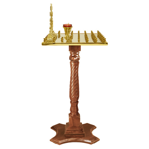 Панихидный стол на 50 свечей "Костромской", цвет "кипарис", колонна, 50х50х95 см фото 9