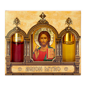 Набор ароматов с иконой Спасителя, в индивидуальной подарочной упаковке, 2 шт. по 10 мл (масло)